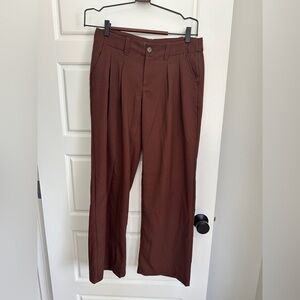 Urban Outfitters Brown Wide Leg Pants with Pleated Front